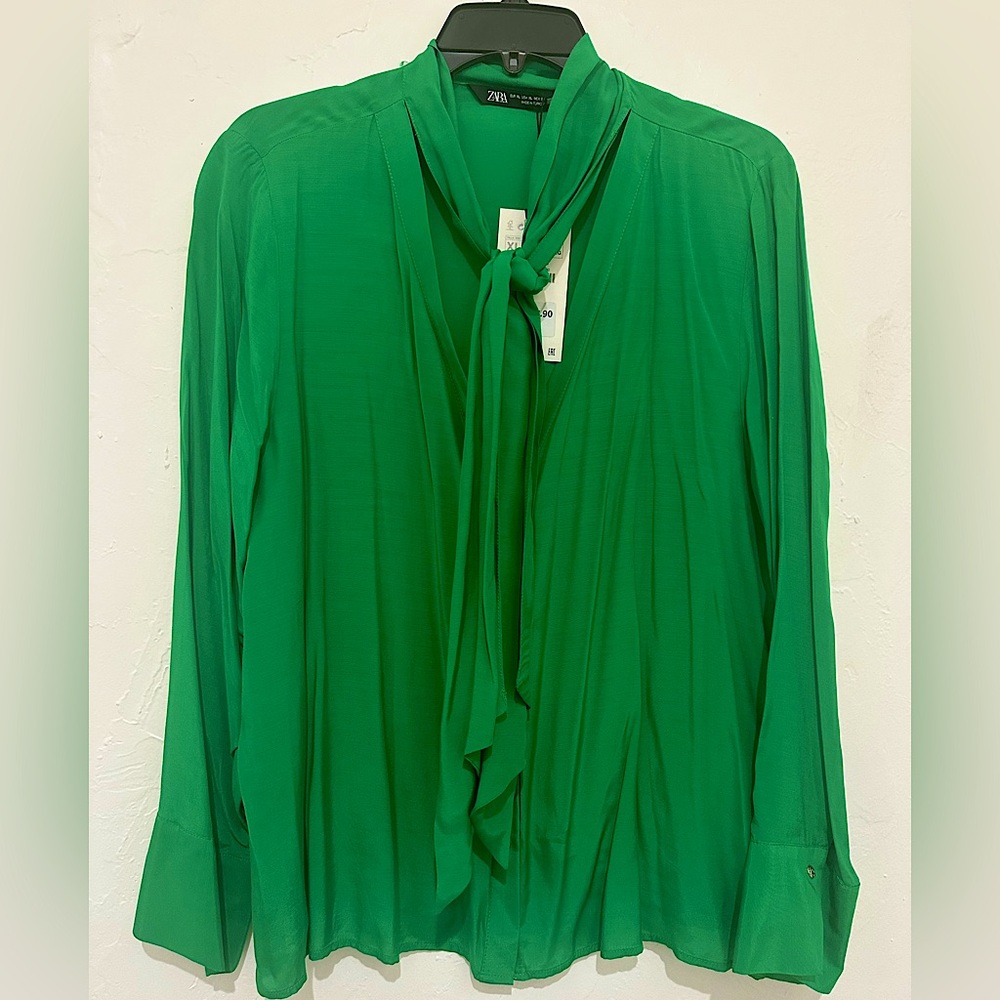 Zara Green Women's Top - Size XL